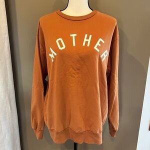 Ford & Wyatt Mother Women's Burnt Orange 100% Cotton Sweatshirt, Size Large